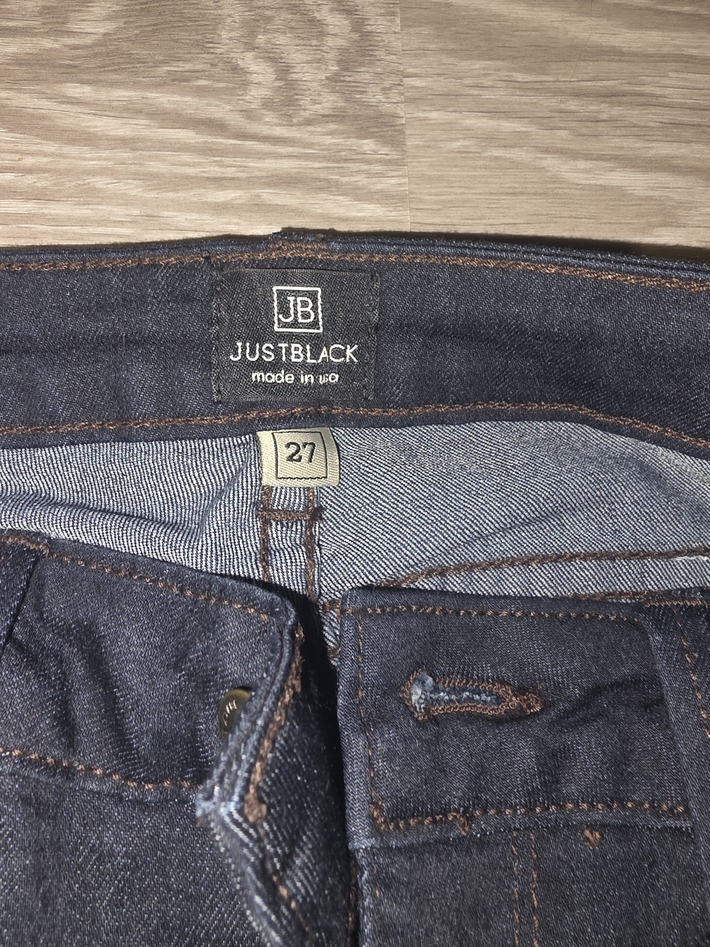 Just Black Womens Dark Blue Denim Jeans - 27